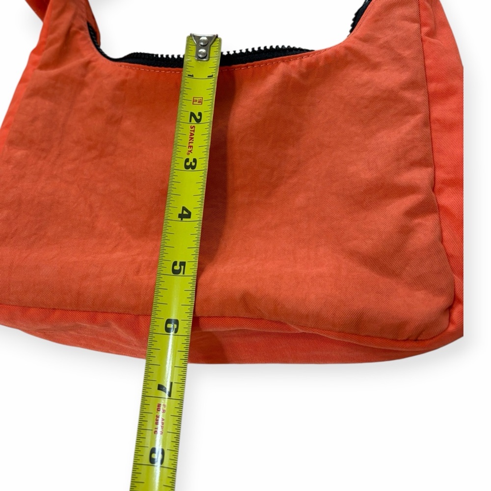 Orange Shoulder Bag with Minimal Silhouette and Adjustable Strap - Picture 6 of 10